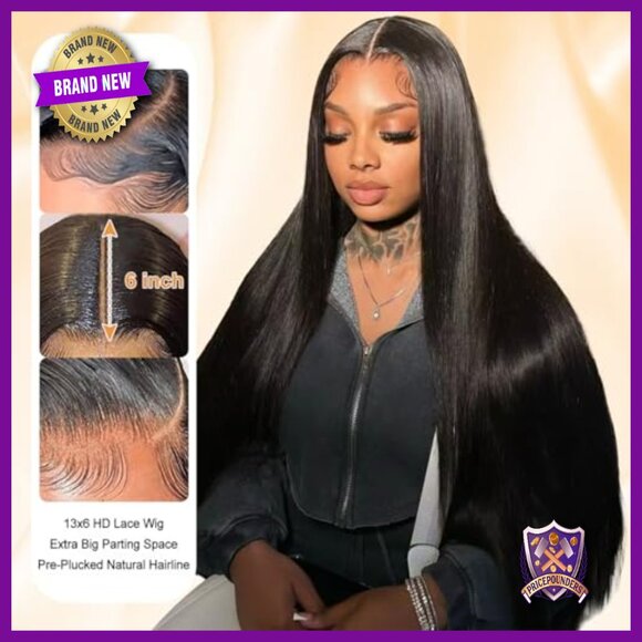 30 Inch Straight Human Hair Wig 13x6 Lace Front Glueless 200 Density main image 4